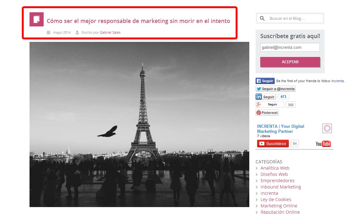 blog corporativo